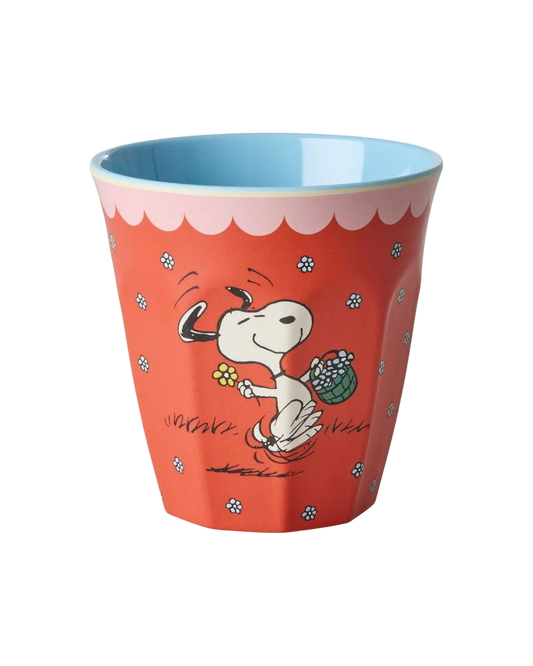 Melamine Cup with Snoopy Print - Red - 8.45 oz -