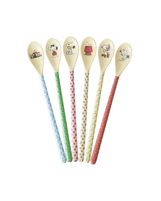 Melamine Latte Spoons - Snoopy...Set of 6 Spoons