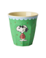 Melamine Cup with Snoopy Print - Green - 8.45 oz -