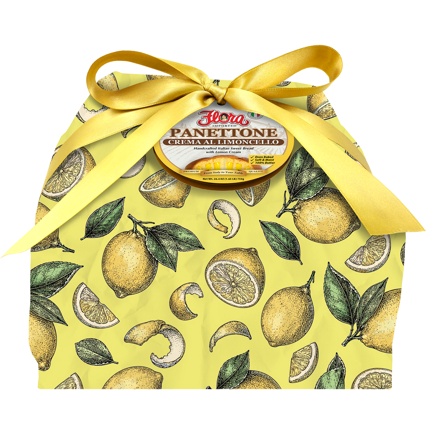Handmade Panettone with Lemon Cream - 26.4 oz
